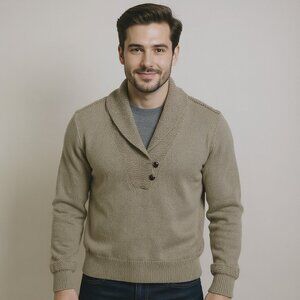 Lauren Ralph Lauren Men's Sweater  Shawl Collar Size Small Tan